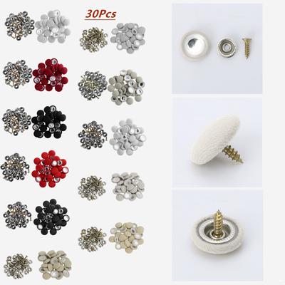 30Pcs Universal Car Interior Ceiling Cloth Fixing Screw Cap Roof Buckles Snap Rivets Retainer Automotive Headliner Repair Button