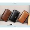 Men's PU double handle bag, men's bag, multifunctional wallet, business long, waterproof and wear-resistant