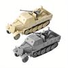 1:72 Scale Miniature Half Track Armored Vehicle Model Toys World War II FLAK37 4D Assembly Vehicle DIY Kit