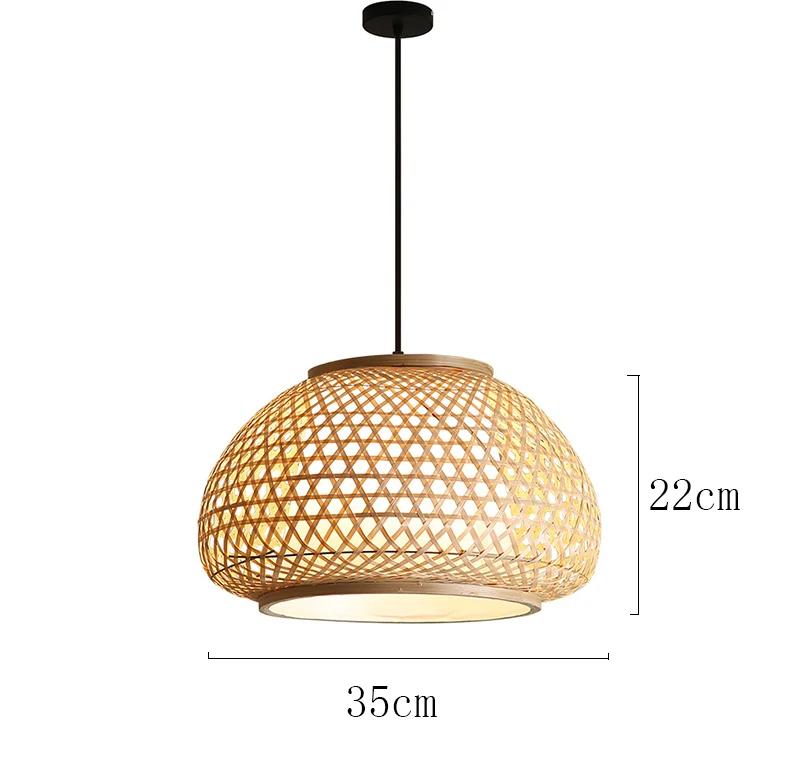 

Подвесные светильники из бамбука в китайском стиле, плетеные вручную потолочные подвесные светильники, винтажный декор, светильники для столовой, ресторана, кухни