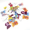 50pcs Bear DIY Wood Crafts Natural Wooden Buttons Cute Cartoon  Kindergarten Child Clothing Accessories Toy Decorations Handmade