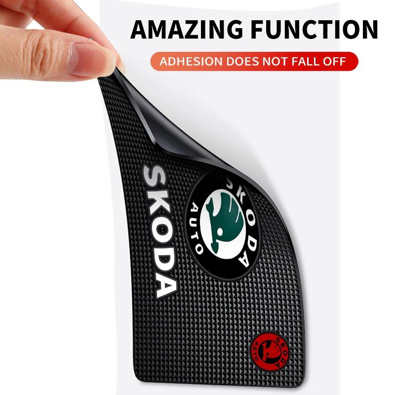 Tbvdr7 Car Auto Non-Slip Mat Interior Dashboard Silicone Anti-Slip Pads For Skoda MK2 MK3 2 A5 A7 A8 Octavia KAMIQ KODIAQ SUPERB