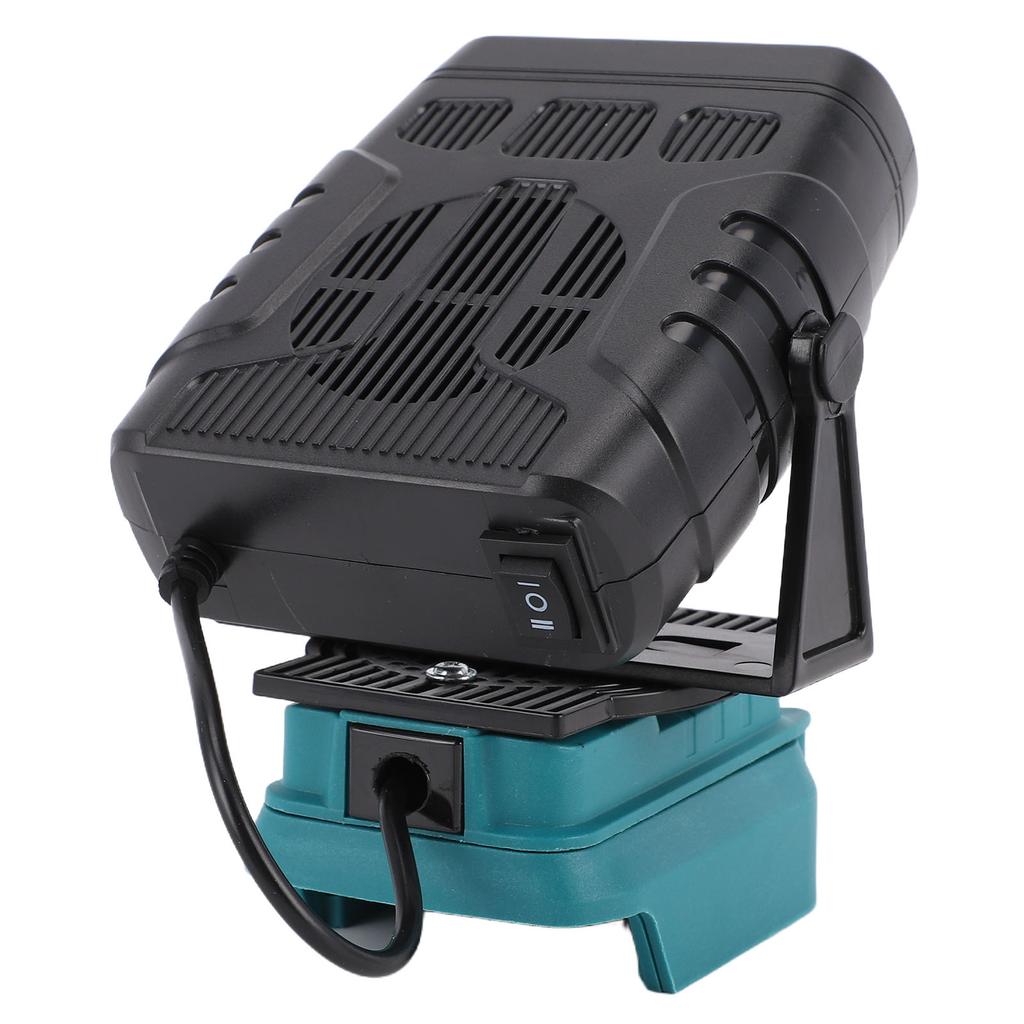 Prostorový ohřívač s konstantní teplotou vhodný pro lithium-iontovou baterii BL1850 200W Přenosný ohřívač s ventilátorem a duálními USB porty 2 nastavení teploty