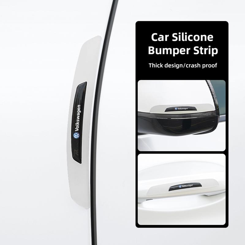 4Pcs Car Anti-collision Protection Decoration Strip Auto Accessory For VW Golf Passat b6 Amarok T5 Car Door Scratch Protector