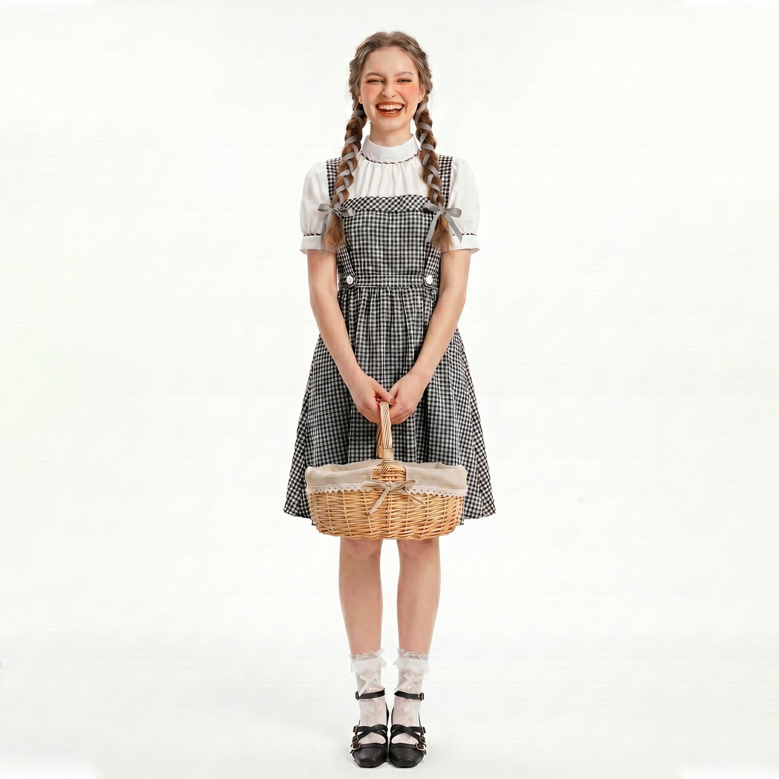 Women s Oktoberfest Plaid Dress Costume Set for Adult Cosplay and Party Performance L