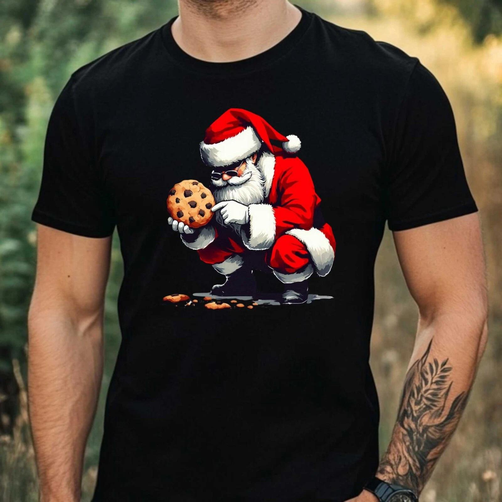 T-Shirt Herren Detektiv Weihnachtsmann Motiv Baumwolle Größe XS bis 5XL XS