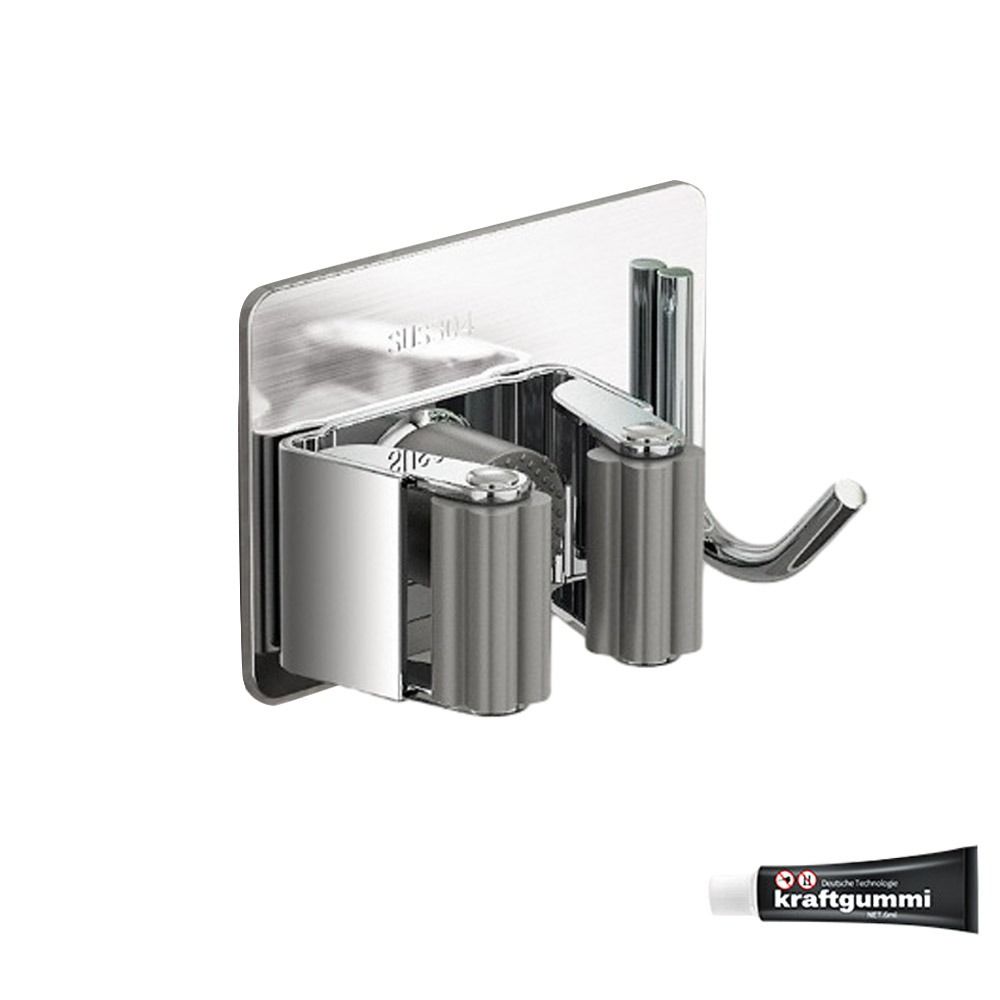 Waterproof Broom Rack 304 Stainless Steel Broom Hanger Multi-Purpose Mop Storage Rack  Household