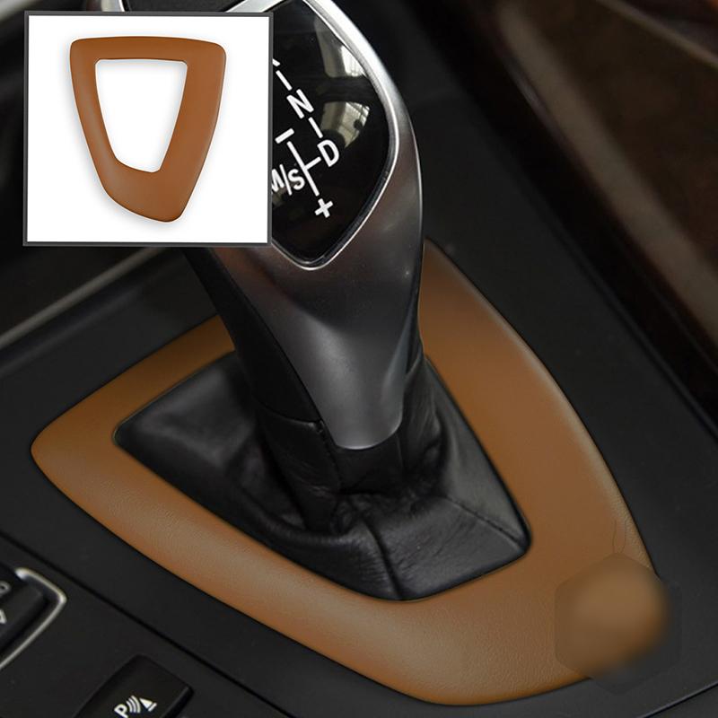Car Center Console Gear Shift Frame Trim For BMW F20 F30 F32 F33 F34 F36 1 3 4 Series Leather Gear Decorative Left Hand Drive