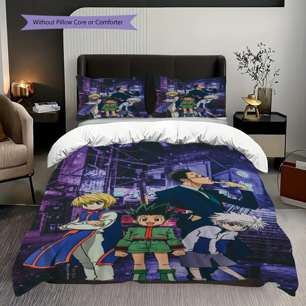 Gon Freecss Adventure Bedding 1 Duvet Cover 2 Pillowcase Without Core Soft And Comfortable Duvet Cover And Pillowcase Gift