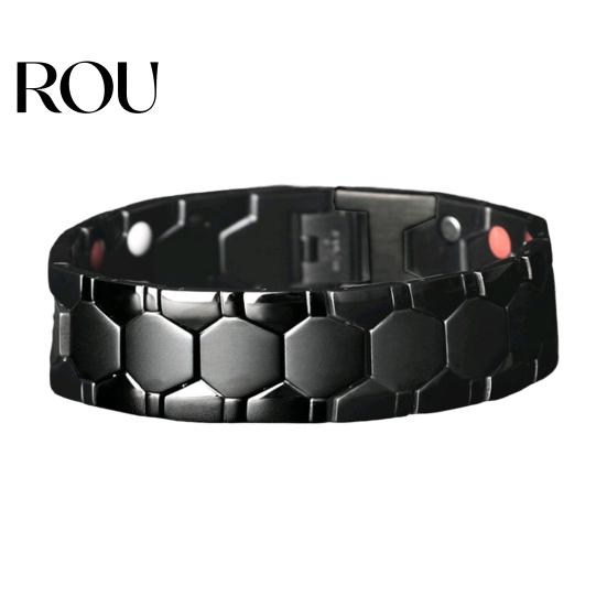 Therapy Bracelet Men Magnetic Alloy Durable Male Detachable Daily Jewelry чёрный
