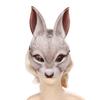 Painted Rabbit Mask Half Face Cosplay Costumes Unisex Props Animal Party Masquerade Halloween Accessories