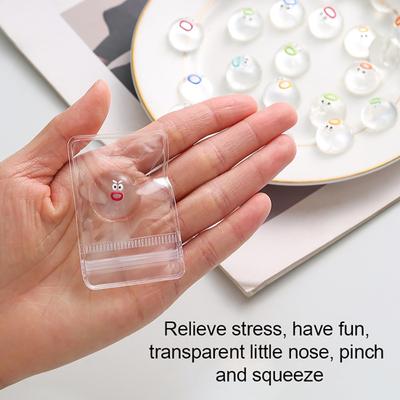 5/10/15/20Pcs Mini Expression Stress Ball Anxiety Relief Clear Cartoon Ball Squeeze Toy Sensory Ball Fidget Desk Toy Party Favors