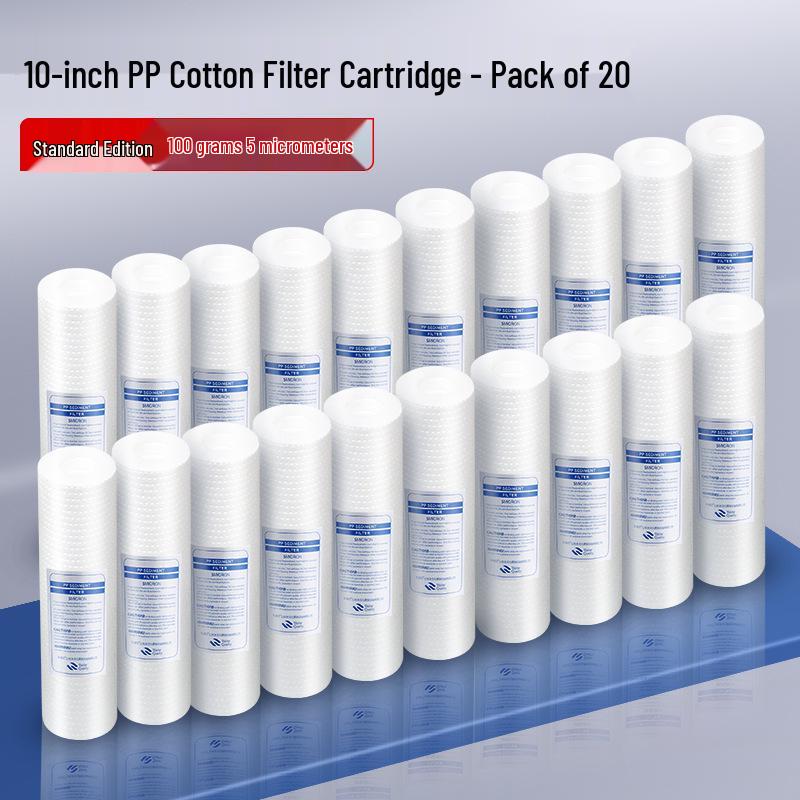 Universal 10-Inch PP Cotton Pre-Filter for Water Purifier, 1/5 Micron Filtration
