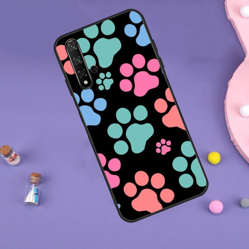 Cat Dog Paws For Huawei Nova Y61 Y60 Y70 Y72 Y73 Y90 Y91 9 10 SE 7i 8i 11i 12i P30 P40 Lite P60 Pro Case