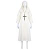 Costume da Suora Cosplay di Halloween in Tessuto Poliestere per Role Play Fantasy