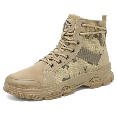 Modische Camouflage-Schuhe für Herren Mode Schnürer Outdoor Herren Stiefeletten Neue Knöchelstiefel für Herren Frühling Klobige Wüsten-Knöchelstiefel