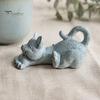 Decorative Resin Figurine for Coffee Shop Stretching Kitten Figurine, Cat Statue, Cute Animal Ornament, Sculpture Office Compact Desktop Decoration