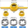 6pcs PVC Pipe Threader NPT Thread Tap Die Set Powerful 1/2 3/4 1 Inch Plumbing PVC Thread Tool Maker Screw Die Set Hand Tool