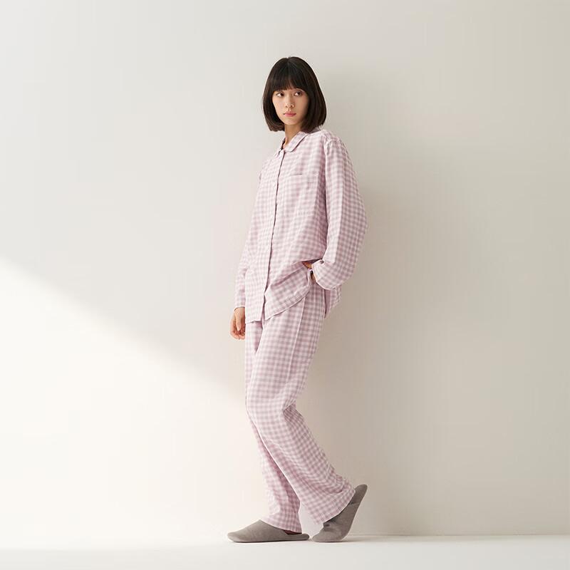 MUJI Women's Seamless Double Gauze Cotton Pajama Set