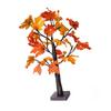 61 cm Herbst Ahornbaum mit 24 LEDs Timer Kürbis Dekoration Abnehmbarer Sockel Weiches Licht Beleuchtetes Blatt