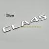 3D Black Silver Letters CLA45 CLA45S Turbo 4matic+ Emblem for Car Fender Trunk Rear C118 W117 Sticker