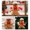 Cute Christmas Party Favors Gingerbread Man Pendant, Non-woven Fabric Hanging Ornament with Lanyard Holiday Gift for Tree Decoration, Festive