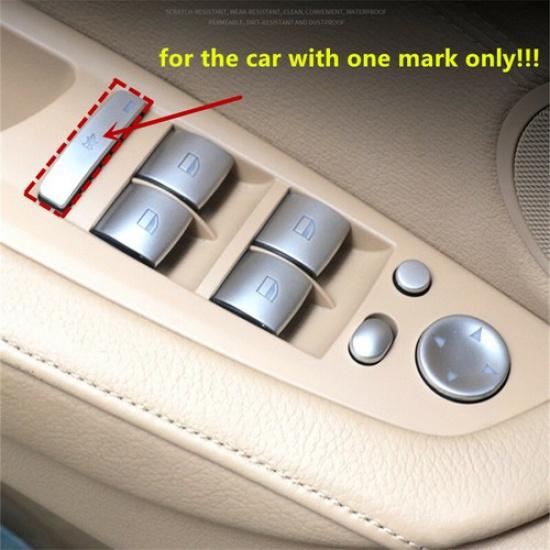 11pcs Silver Car Left Door Window Lift Button Cover For BMW 3 Sereis E90 2005-12