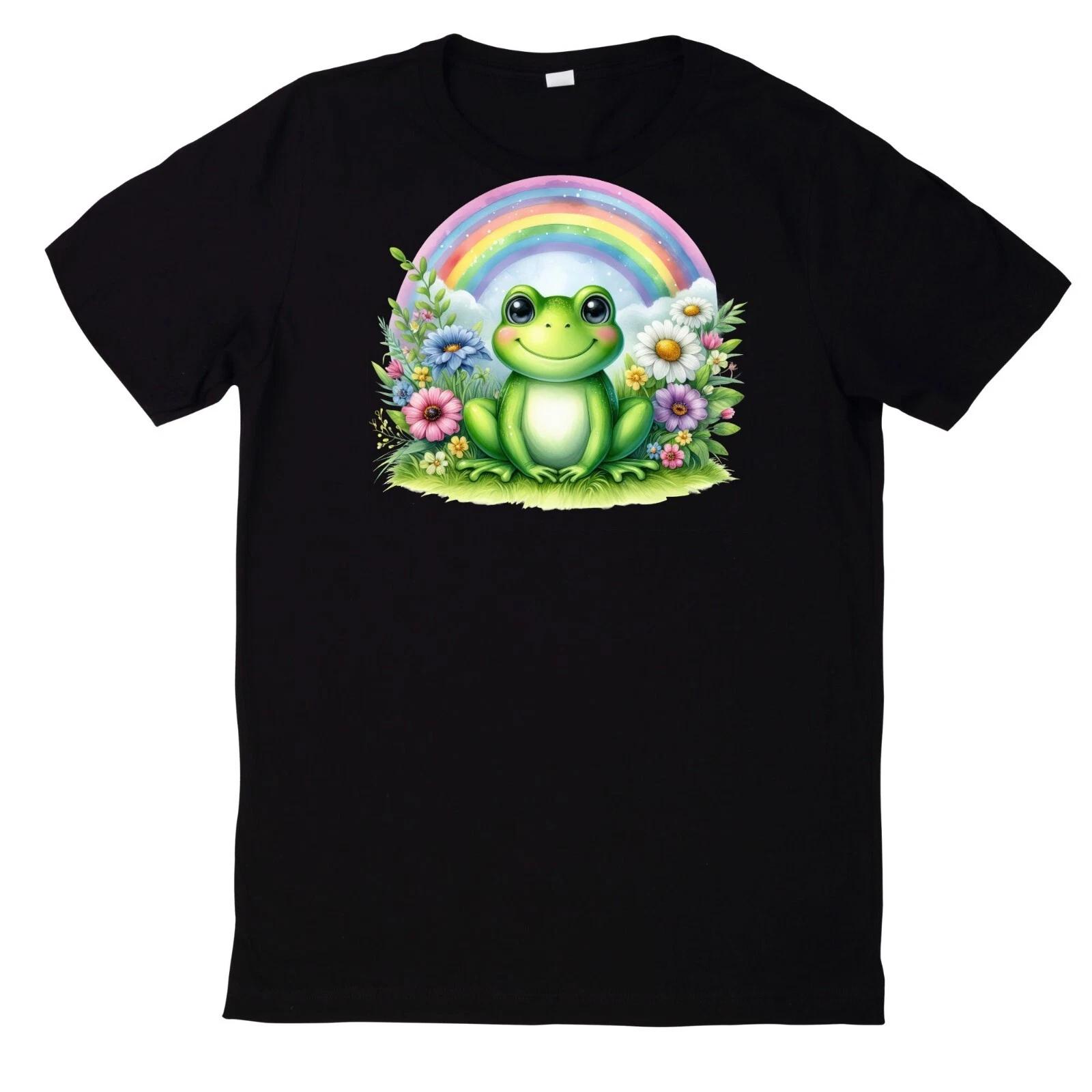 T-Shirt Lustiger und süßer Frosch Motiv Baumwolle XS