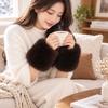Thick Touch Screen Gloves One Size Rabbit Fur Blend Gloves Fluffy Fingerless Gloves Outdoor Casual