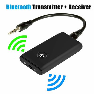 2 in 1 kablosuz Bluetooth 5.0 Verici Alıcı TV PC Için Şarj Edilebilir Ses Adaptörü araba hoparlörü 3.5mm AUX Hifi Müzik