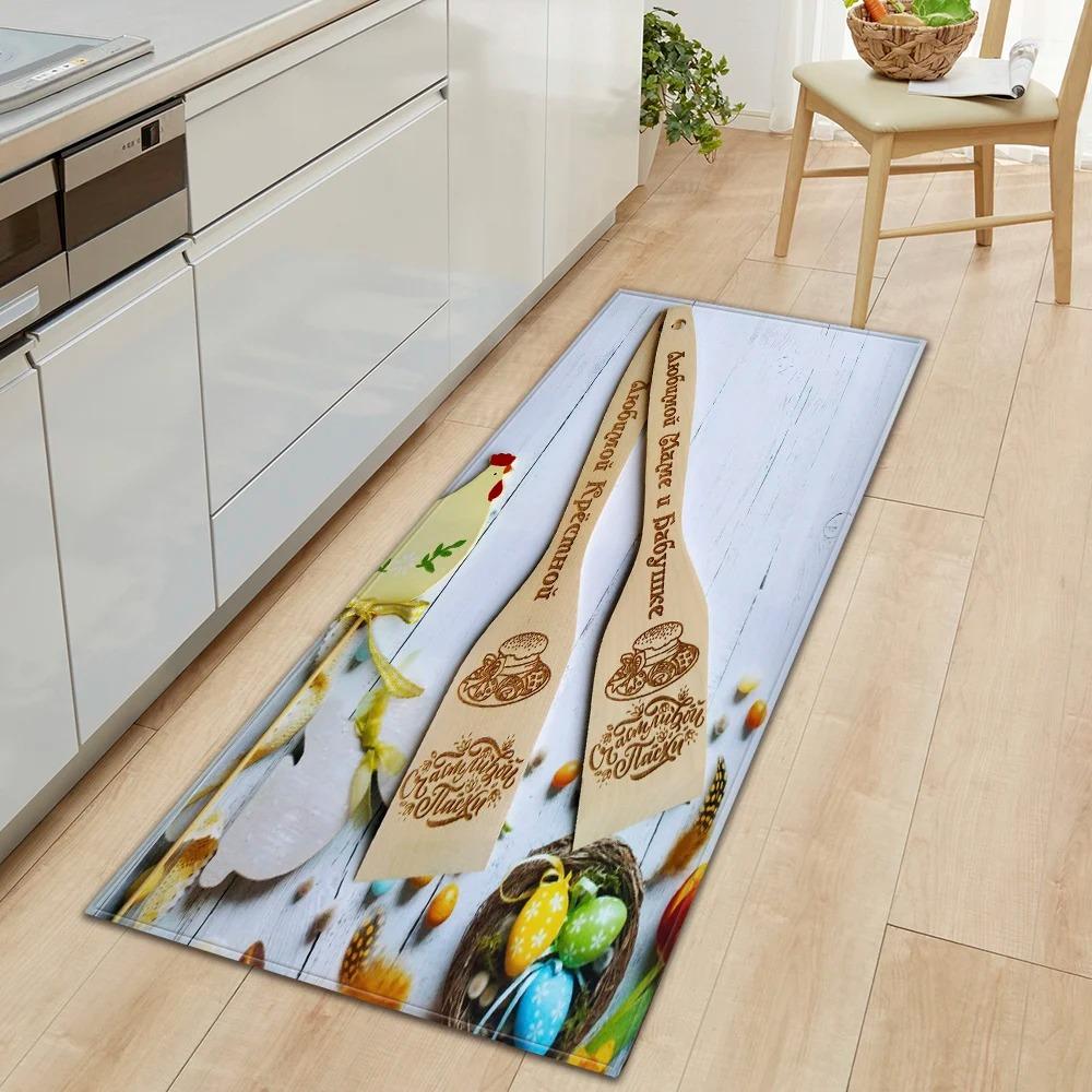 Tableware Pattern Home Kitchen Floor Mat Door Decoration Floor Mat