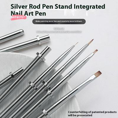 1Pcs Silver Nail Art Painting Pen Brush - High-Quality Removable Phototherapy Gel Universal Nail Line Manicure Tool