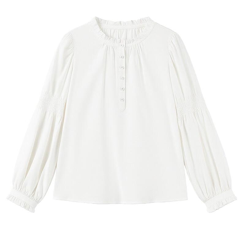 Women's Ruffle Trim Lace Blouse