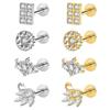 Titanium Alloy Nose Nail Jewelry European American Trend White Swan Zircon Hot Piercing Earring for Female Children's Gift