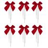 Gold Twist Ties Red Ribbon Bows Red Color Gift Wrap Bows Christmas Tree Bows  Wreath Garland