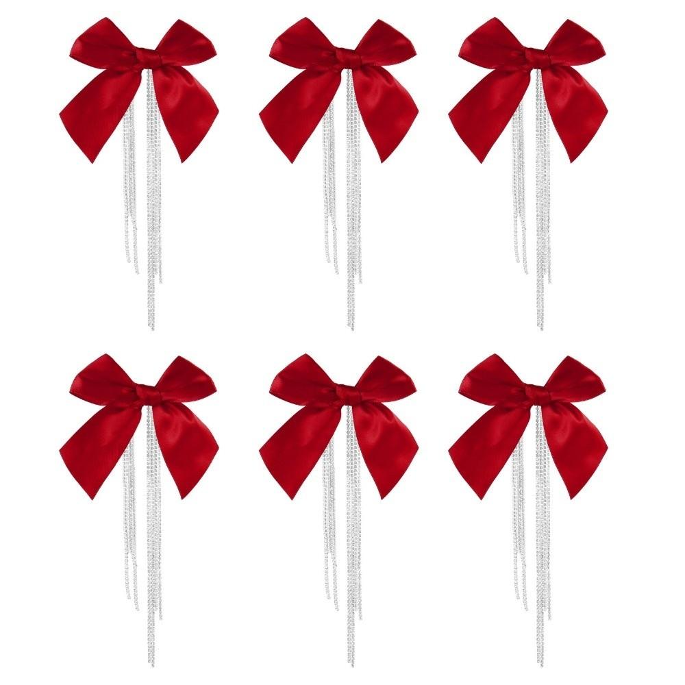 Gold Twist Ties Red Ribbon Bows Red Color Gift Wrap Bows Christmas Tree Bows Wreath Garland