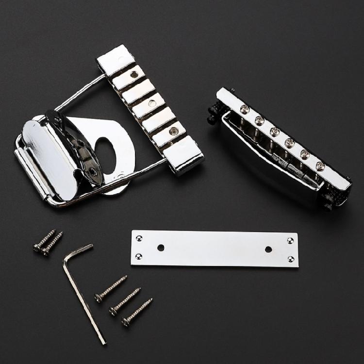 6 String Guitar Trapeze Tailpiece with Bridge Cover And Base Plate Electric Guitar Tailpiece Guitar Replacement Part