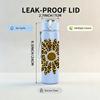 1PC Leopard Sunflower Bloom Graphic,750ml Color Plastic Sports Water Bottle,Leakproof Flip Straw Lid,Suitable for Sports Office Home Use