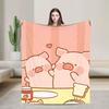 L-Lulu Pig Blankets Quality Super Warm Throw Blanket Winter Child Home Decor Funny Bedspread