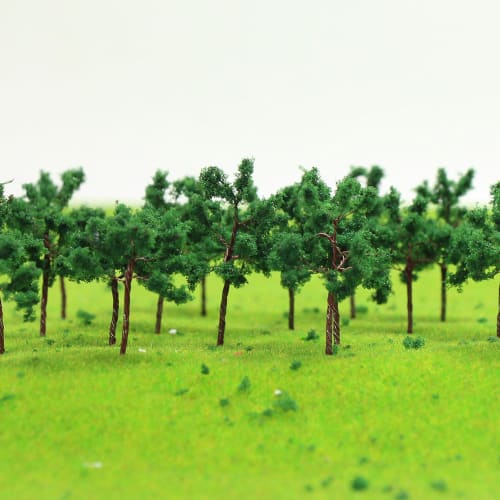 40 Model Trees, 5cm, 1:25-1:300, N/HO Gauge, Scenery Collection, Miniature Garden, Railway Model, Building Model, Diorama, Educational, DIY