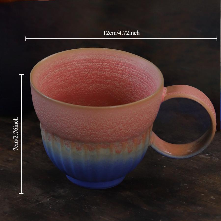 Creative Vintage Ceramic Cup, Personality 200-280ml , For Afternoon Tea, Milk Tea, Mug, Minimalist Style, Coffee Cup,  Water Cup