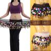 Belly Dance Hip Scarf Sequin Tassel Waist Belt Jazz Dance Hip Scarf With Dangling Sequins Indian Dance Performance Clothing
