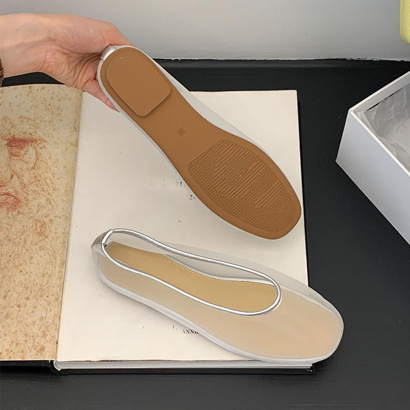Fashion Footwear Mesh Breathable Ladies Flats Slip On Shoes Luxury Female Slides Fashion Shallow Women Ballet Flats Dance Shoes