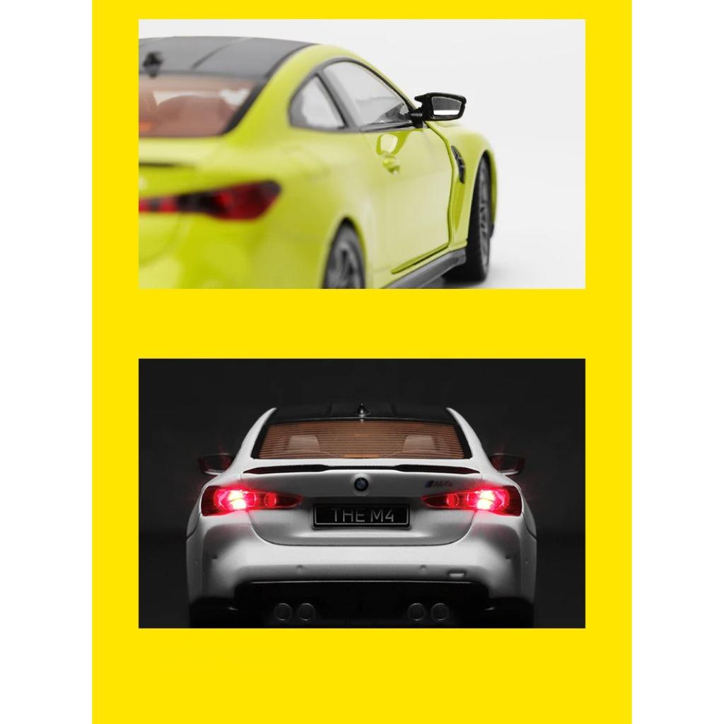 1/23 BMW M4 G82 THE M4 Supercar Alloy Model Car Toy Diecasts Casting Sound and Light Car Toys Vehicle