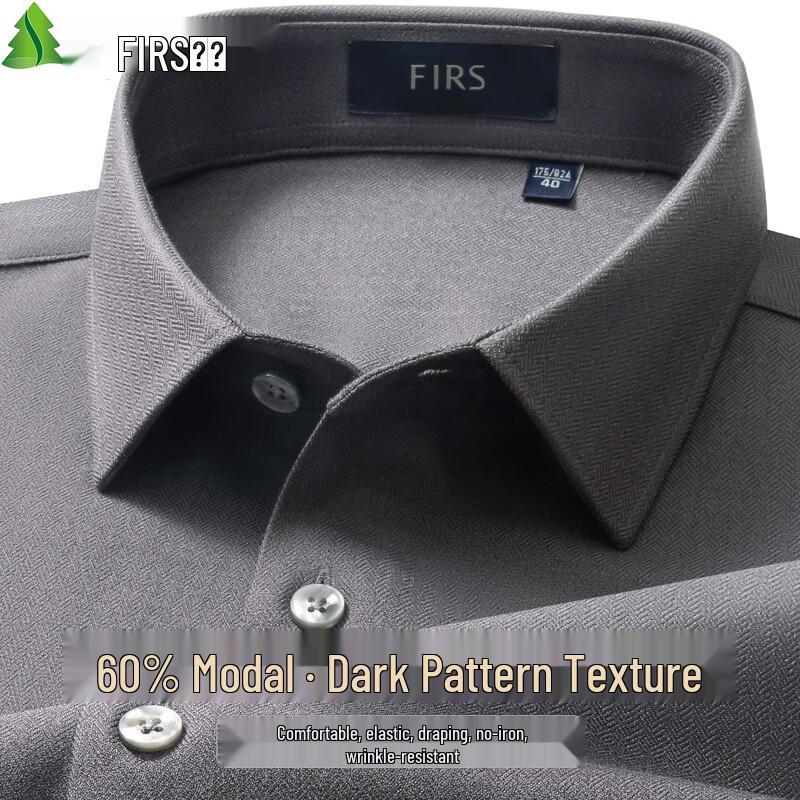 FIRS Men s Dobby Non-Iron Business Casual Long Sleeve Shirt 41