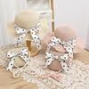 Summer children's straw hat wavy lace straw hat bag two-piece set foreign style cute flower sunscreen sun hat