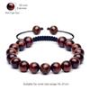 10MM Natural Tiger Eye & Agate Men's Hand-Woven Beaded Bracelet