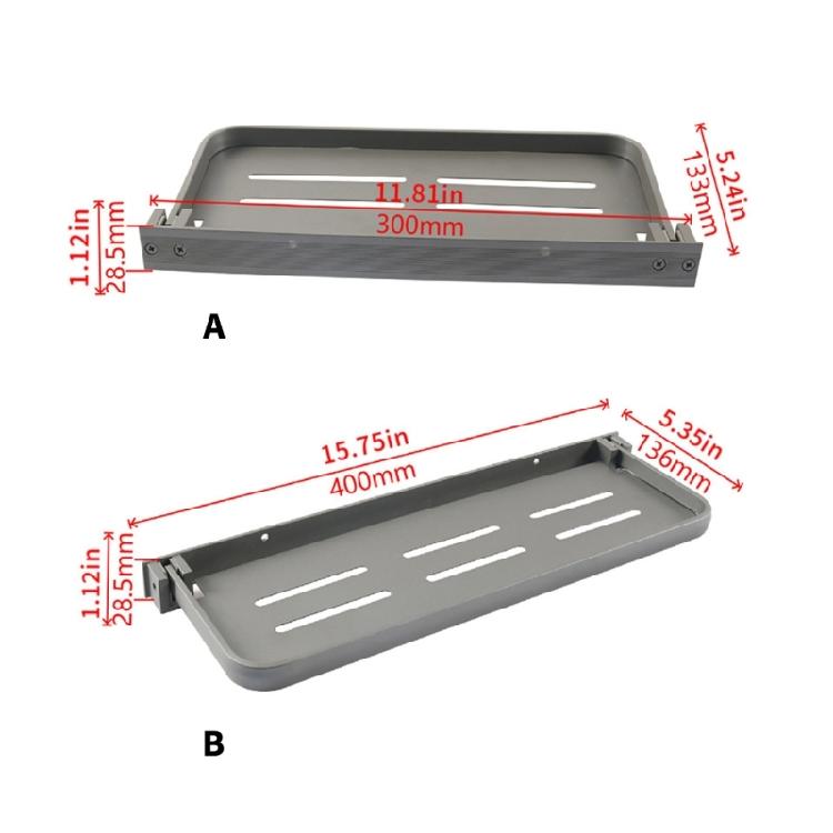 30cm/40cm Skládací police šetřící místo Skládací police Hliníková plovoucí úložná police Kempingové vozy Nástěnná police