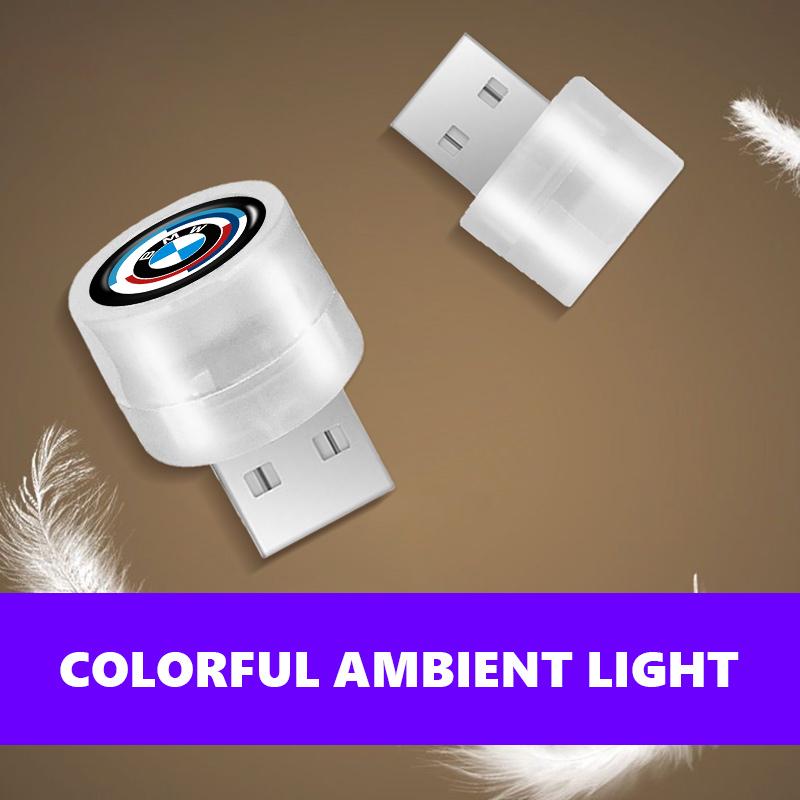 AAAXJ1 Car Logo USB LED Atmosphere Lamps Lighting Portable Lights For BMW E36 E39 E87 E60 E46 E53 E90 F10 F20 F25 F30 X3 X5