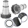 Poolschlauchverbinder 1,25" auf 1,5" Schlauchadapter Poolpumpenschlauchadapter mit Klemme Ersatz für Bodentankpumpen